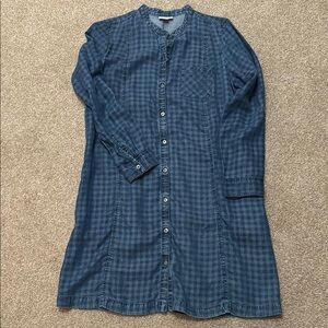 J Jill Check denim dress NWT SP